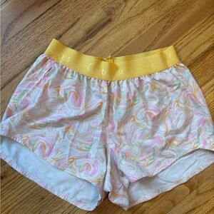 Outdoor Voices Yellow and Pastel Athletic Shorts